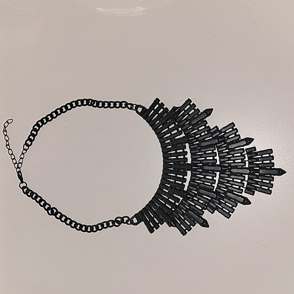 Anthropologie black on black metal goth, vampy goth, victorian goth statement